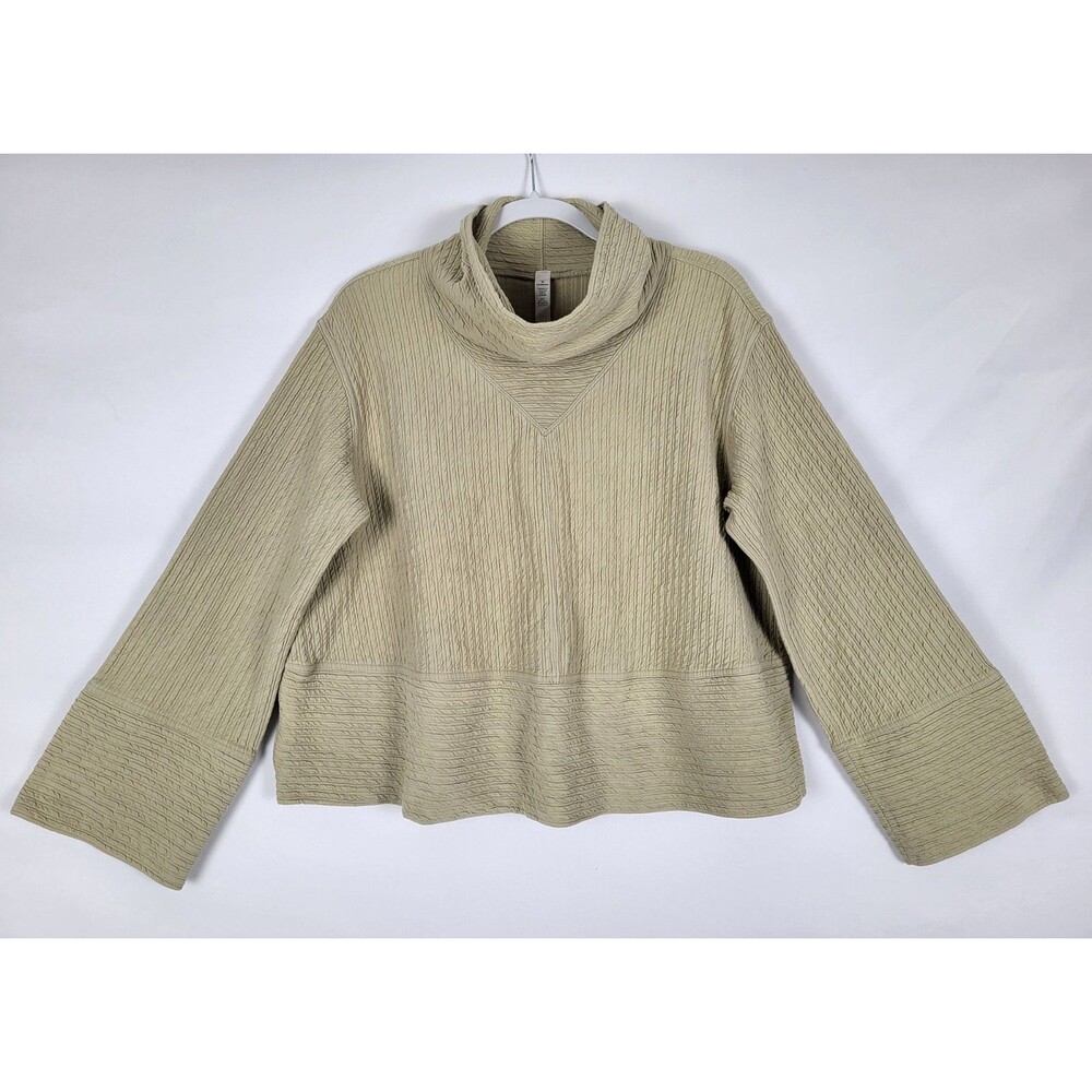 Lululemon Retreat Yourself Pullover Size M/L Beige Tan Funnel Neck